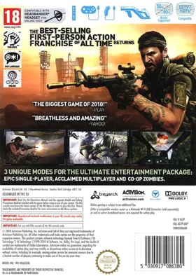 Call of Duty - Black Ops box cover back